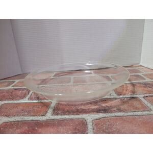 Vintage USA GLASBAKE 245 Pie Pan Plate Dish Baking Clear Glass 10” Round